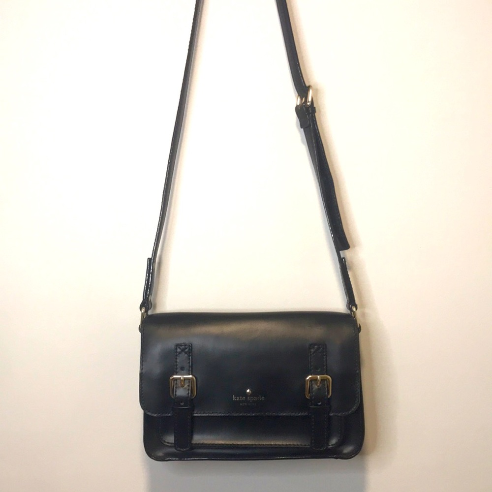 Kate Spade Black Cambridge Style Satchel Crossbody / Clutch